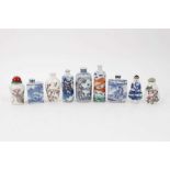 Group of Chinese porcelain snuff bottles, the tallest 9cm (9)