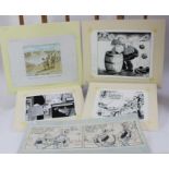 Group of original cartoons, to include Martin Rowson (b. 1959) pen and wash - Welcome to Washington