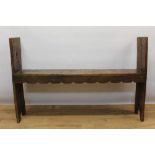 Good 18th century oak bench of small size, possibly from a chapel