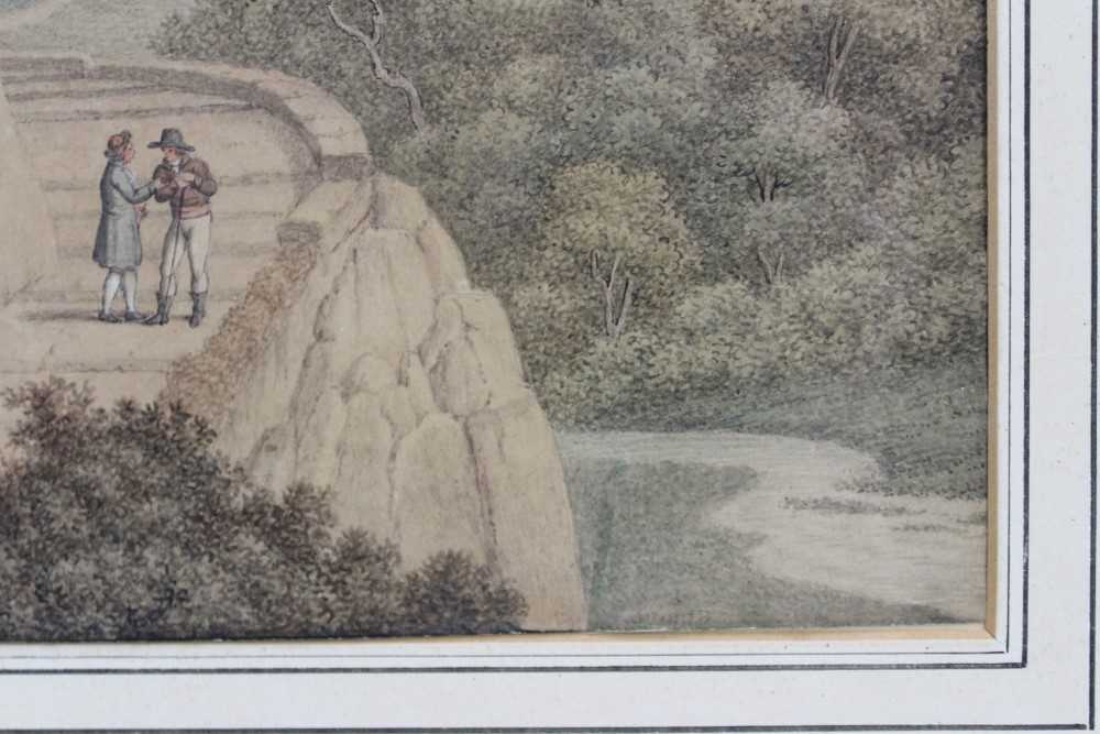 Johann Christian Reinhart (1761-1847) watercolour - Hilltop Landscape, inscribed, 32cm x 41cm, in gl - Image 4 of 12