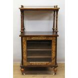 Victorian walnut music cabinet