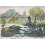 Penny Berry Paterson (1941-2021) colour print, Courting on the Commons, signed and numbered, 3/3, 23