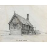 John Western (20th century), pencil 'Aldeburgh, Moot Hall'