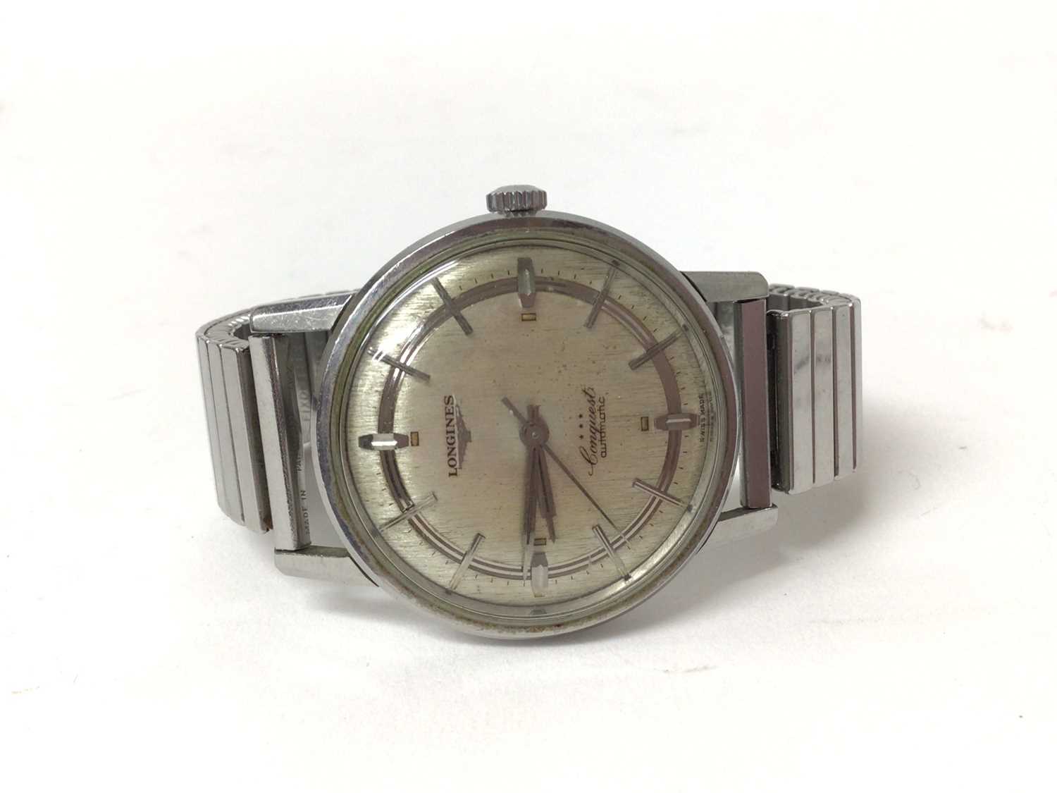 1960s Gentleman’s Longines Conquest automatic steel wrist watch, boxed with original papers - Image 2 of 5