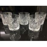 Collection of 18 cut glass tumblers to include Thomas Webb, Edinburgh Crystal and others