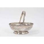 George III silver footed basket