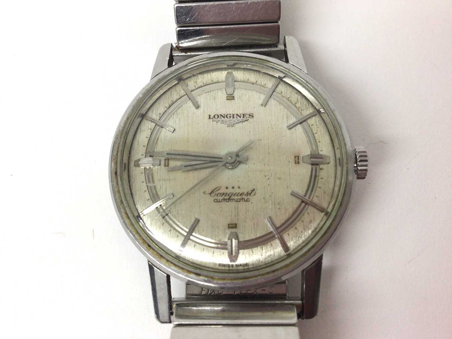 1960s Gentleman’s Longines Conquest automatic steel wrist watch, boxed with original papers - Image 4 of 5