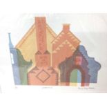 Penny Berry Paterson (1941-2021) colour print, Gable Ends, signed and numbered 6/16, image 29 x 37cm