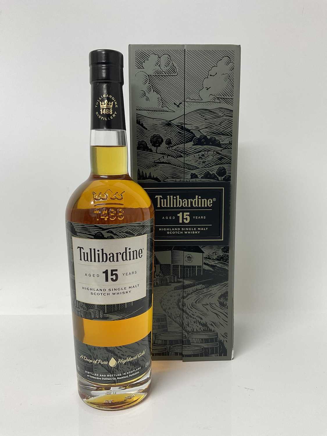 Tullibardine 15 year single malt whisky, boxed