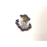 Gold and enamel Royal Engineers Officers' sweetheart brooch
