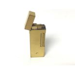 Dunhill gold plated lighter with engine turned case