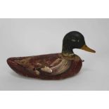 Painted wooden decoy duck