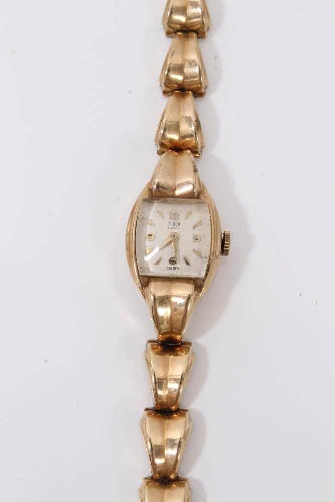 1950s ladies Rolex Tudor Royal 9ct gold wristwatch