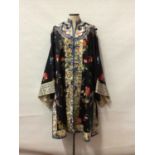 Early 20th century Chinese hand embroidered silk robe