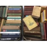 Collection of books relating to cricket