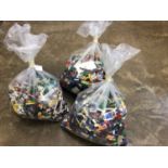 Three bags of assorted mixed Lego bricks and accessories, weighing approx 15 in total