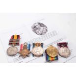 Boer War and later medal group comprising Queen's South Africa medal with three clasps- Cape Colony,