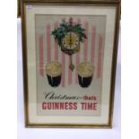 'Guinness Goodness' original framed advertising poster, together with another 'Christmas- that's Gui