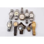 Collection of ten vintage wristwatches to include Seiko, Envoy and Citizen