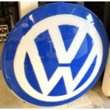 Extremely large illuminated Volkswagen (VW) dealership sign