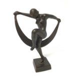 Bronzed Art Deco style figure of a lady