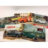 Collection of fifteen 1950's / 1960's British Motor Corporation (BMC) car sales brochures for Austin