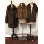 Canadian Squirrel coat and stole together with a Mink short length jacket