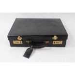 Swaine & Adeney black leather briefcase.