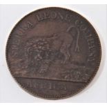 Sierra Leone - British Colony bronze Cent 1791 dark toned AEF-EF and scarce (1 coin)