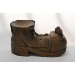 Mouseman style carved boot