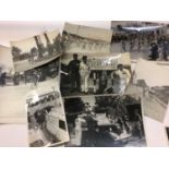 Group of 1950s black and white Tour of Britain Cycling photographs