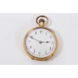 Late 19th century Swiss 18ct gold fob watch