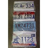 Collection of 20 American Pressed metal licence / number plates