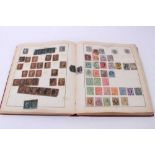 Selection of stamp albums World Stamps, stamp catalogues and cigarette cards