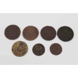 G.B. - 17th century AE trade tokens to include Suffolk Bury St Edmunds - John Baythorne 1657 VF, Nor