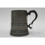 Victorian pewter tankard by Watts & Harton, London, engraved Borough Regatta, 14th Aug, 1854, R.O. D