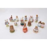 Collection of fourteen Beswick Beatrix Potter figures - Little Pig Robinson Spying, Jemima Puddleduc