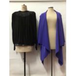 Designer Yuki Draped and heavily beaded evening top plus an unstructured edge to edge evening jacket