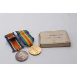 First World War medal pair comprising War and Victory medals named to 2. Lieut. L. K. Watts, togethe