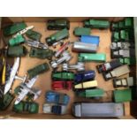 Tray of unboxed early Dinky including lorries, saloon cars, aeroplanes etc.