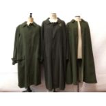 Two Loden wool coats and a Loden cape.