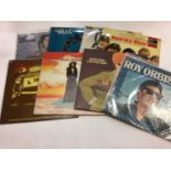 Box of LP records including Manfred Mann, Spencer Davis Group, Mindbinders, Joni Mitchell, Tim Rose,