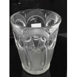 Art Deco frosted glass vase