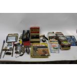 Box of sundry collectables, including stereo slides, lighters and corkscrews