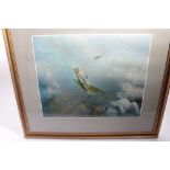 Frank Wotton, limited edition aviation print 'Bader Bale Out' No. 220 of 850, signed by the artist a