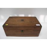 19th century walnut writing slope