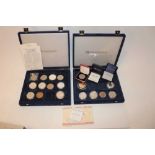 World - Westminster cased mixed coinage to include G.B. Silver Britannia, Guernsey Millennium 2000 s