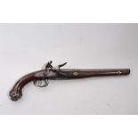 Fine Turkish market silver mounted flintlock holster pistol