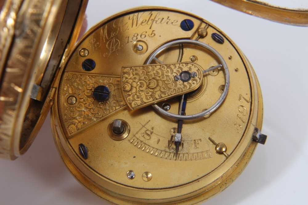 19th century Swiss 18ct gold cased fob watch - Image 5 of 5