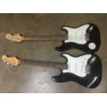 Fender Starcaster electric guitar, and a Burswood electric guitar (2)